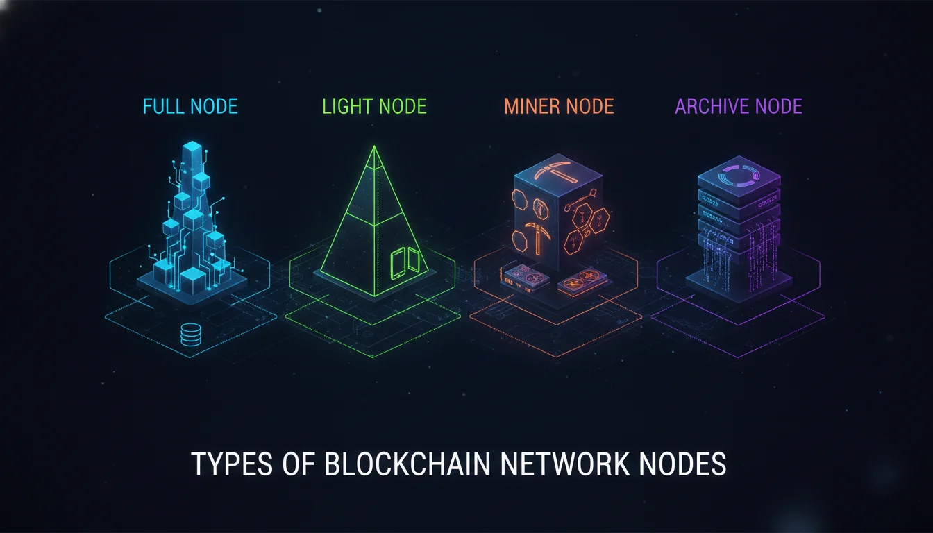 Visual guide to Types of Blockchain Network Nodes
