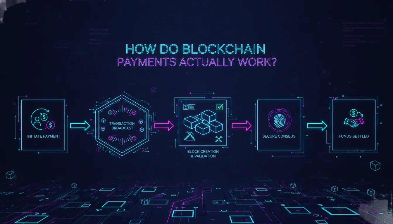 How Do Blockchain Payments Actually Work? — illustrated overview
