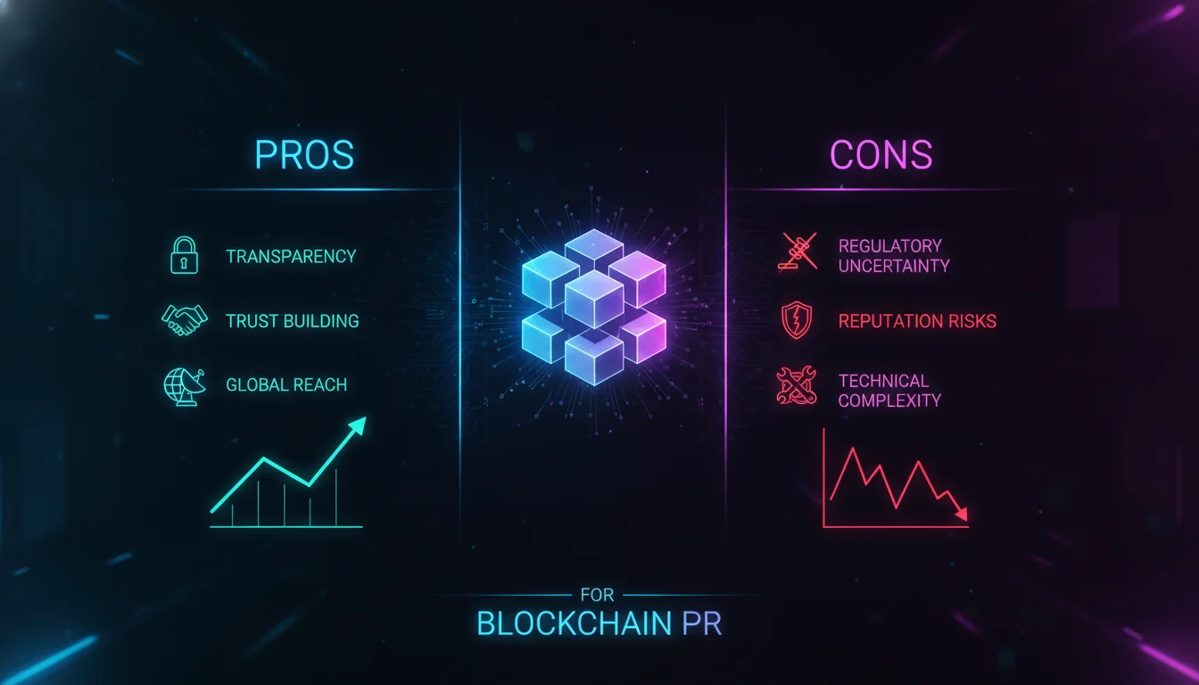 Visual guide to Pros and Cons of Blockchain PR