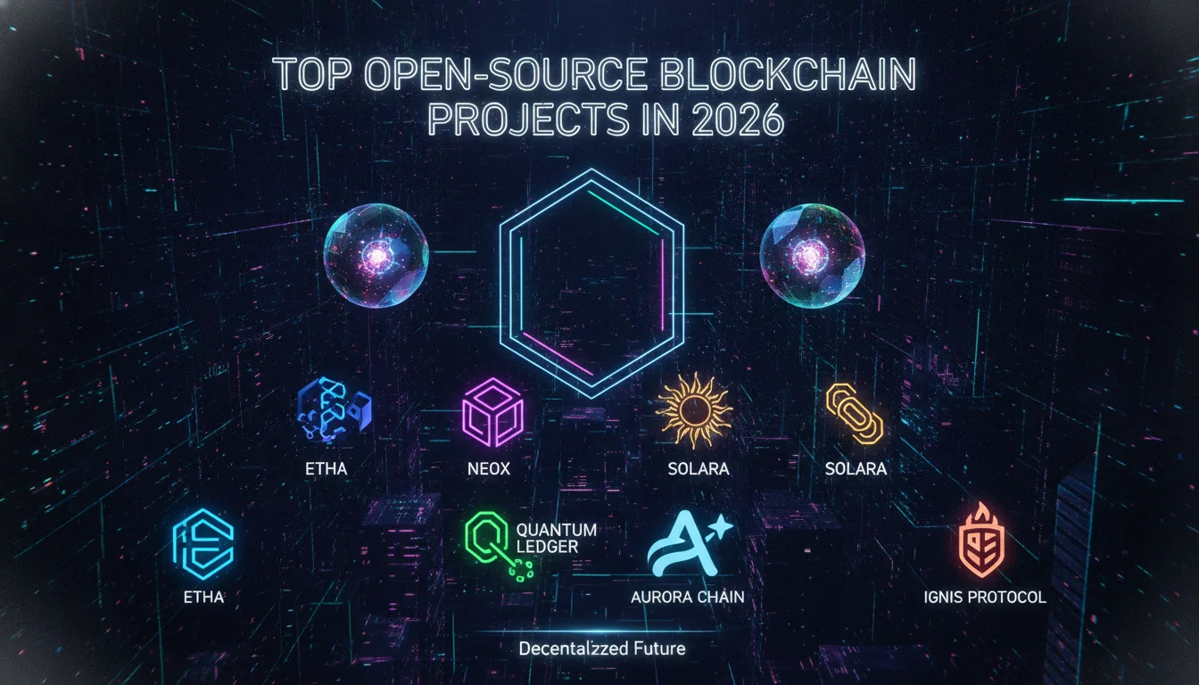 Concept illustration for Top Open-Source Blockchain Projects in 2026