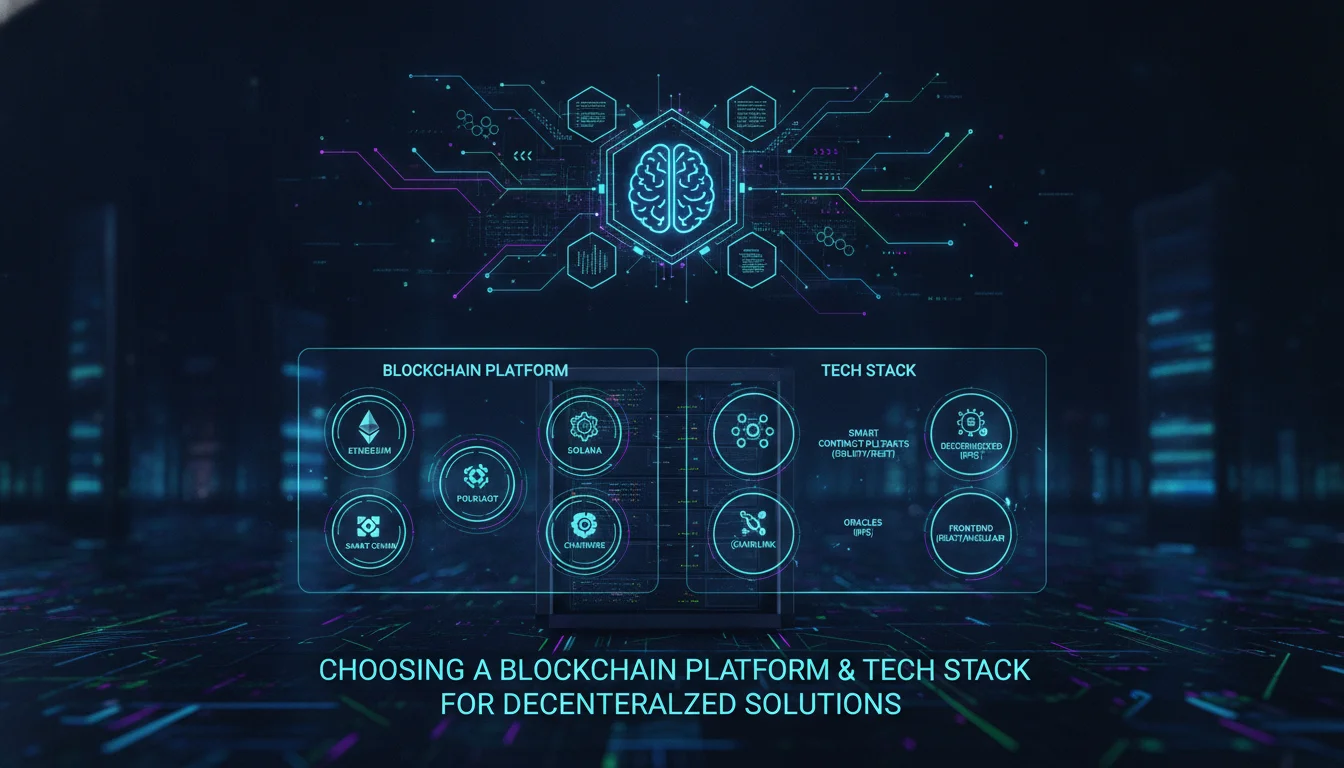 Concept illustration for Choosing a Blockchain Platform and Tech Stack