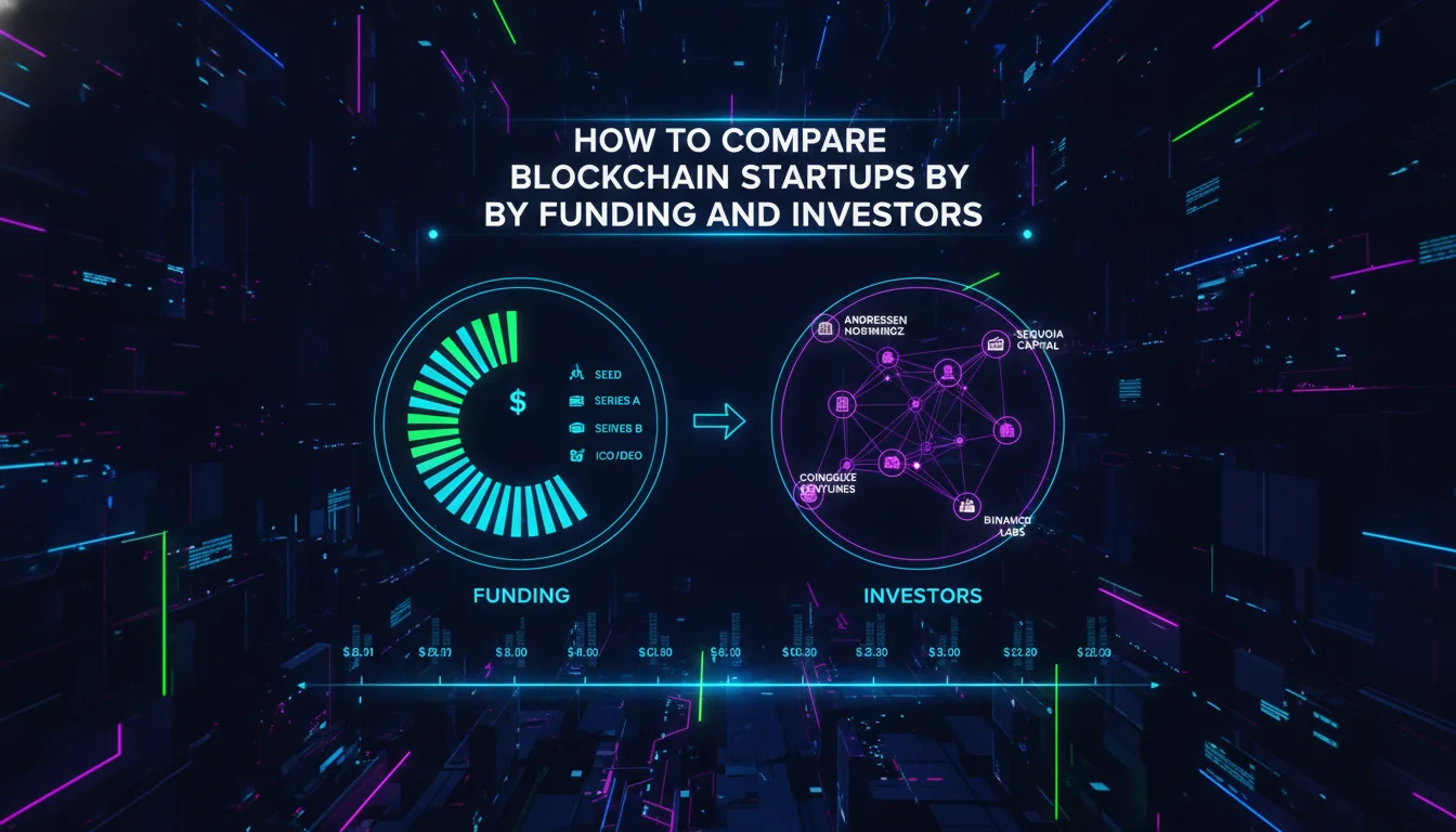 How to Compare Blockchain Startups by Funding and Investors — illustrated overview