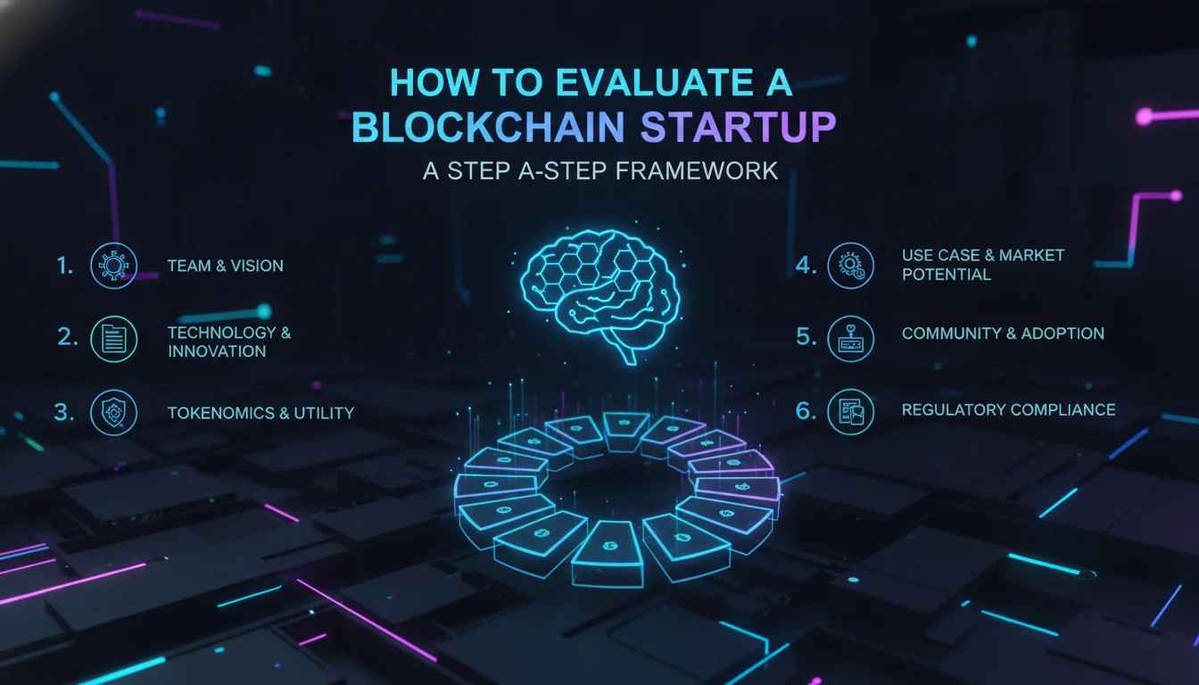 Concept illustration for How to Evaluate a Blockchain Startup: A Step-by-Step Framework