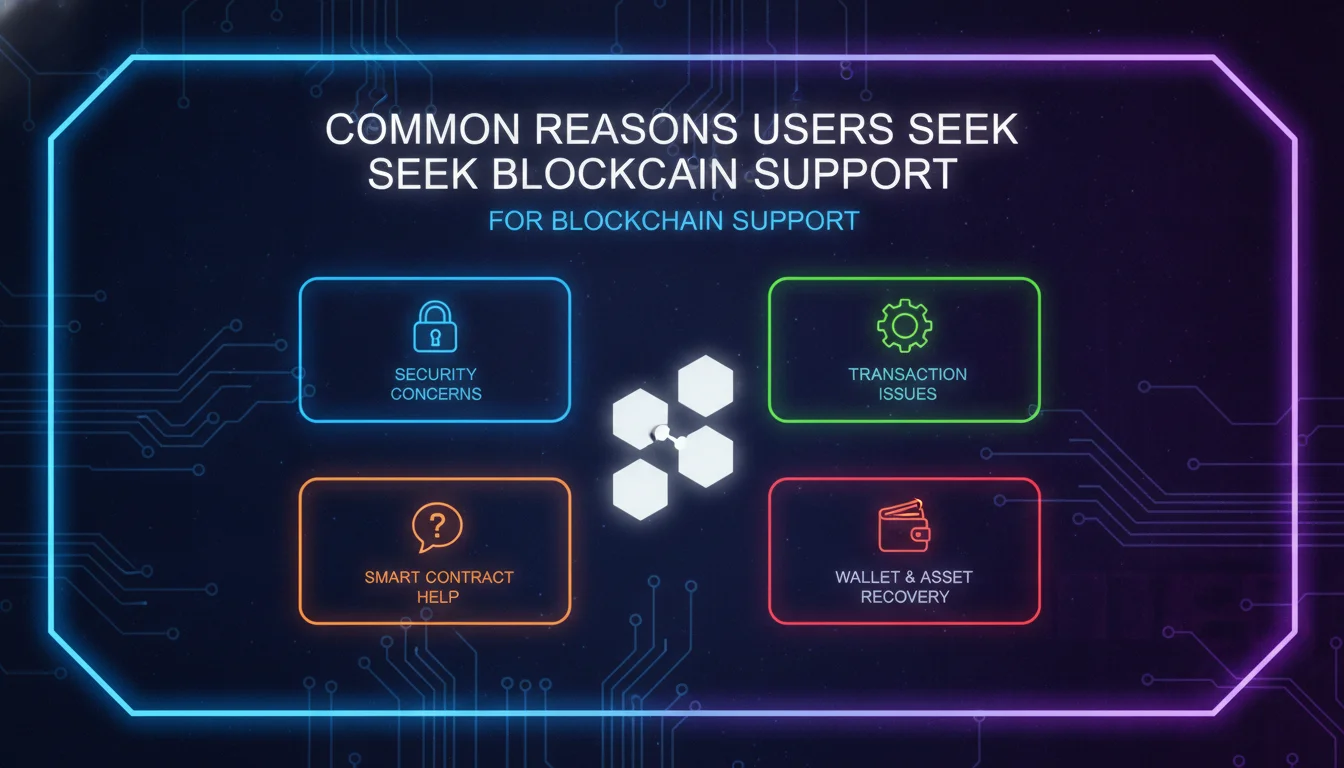 Concept illustration for Common Reasons Users Seek Blockchain Support