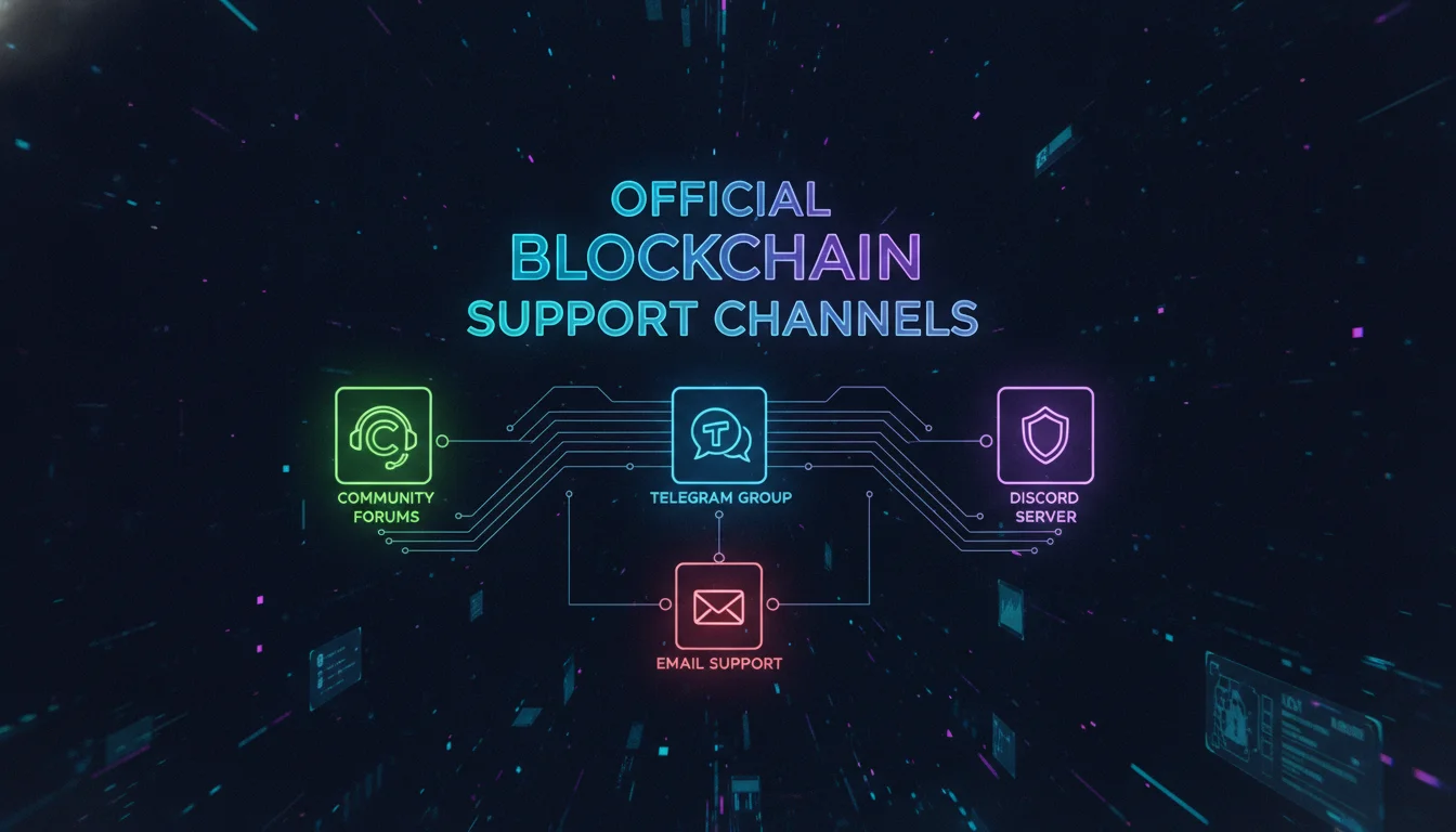 Official Blockchain Support Channels — illustrated overview