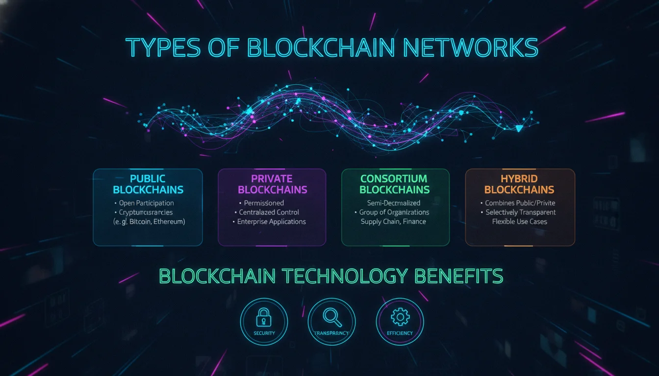 Types of Blockchain Networks — illustrated overview
