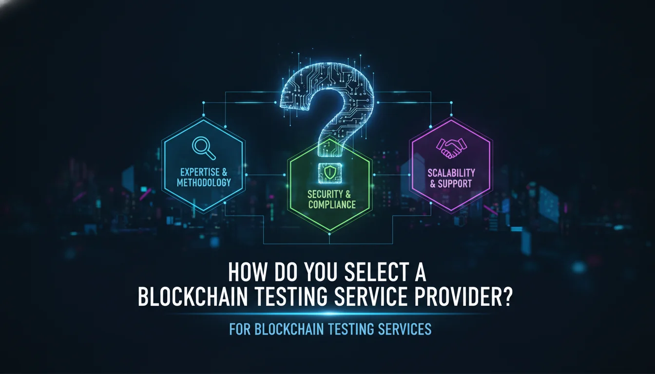 Concept illustration for How Do You Select a Blockchain Testing Service Provider?