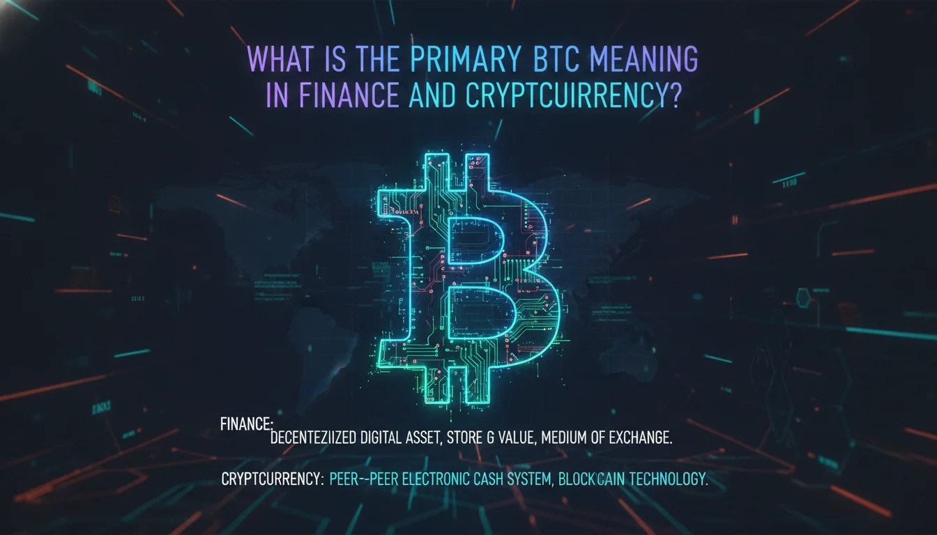 Illustration of What Is the Primary btc meaning in Finance and Cryptocurrency?