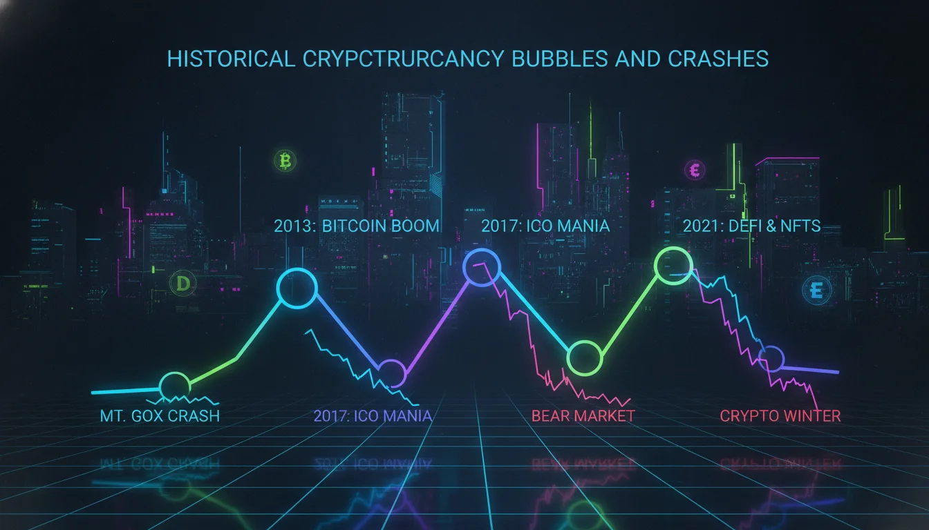 Visual guide to Historical Cryptocurrency Bubbles and Crashes