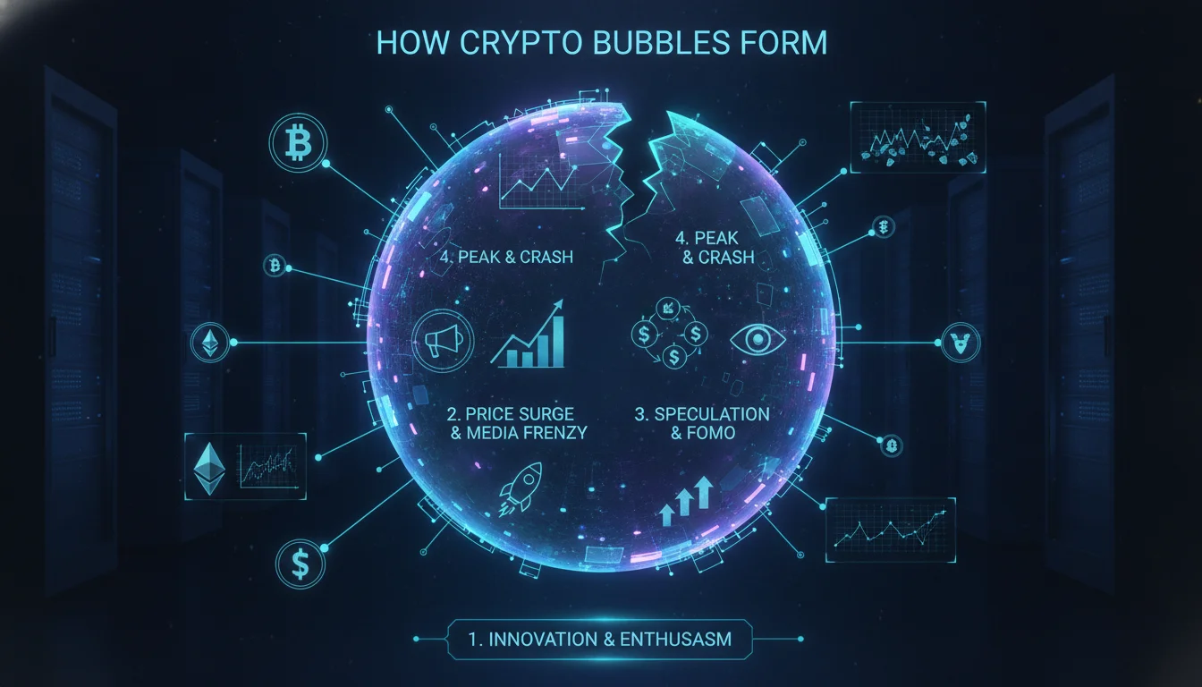 Concept illustration for How Crypto Bubbles Form
