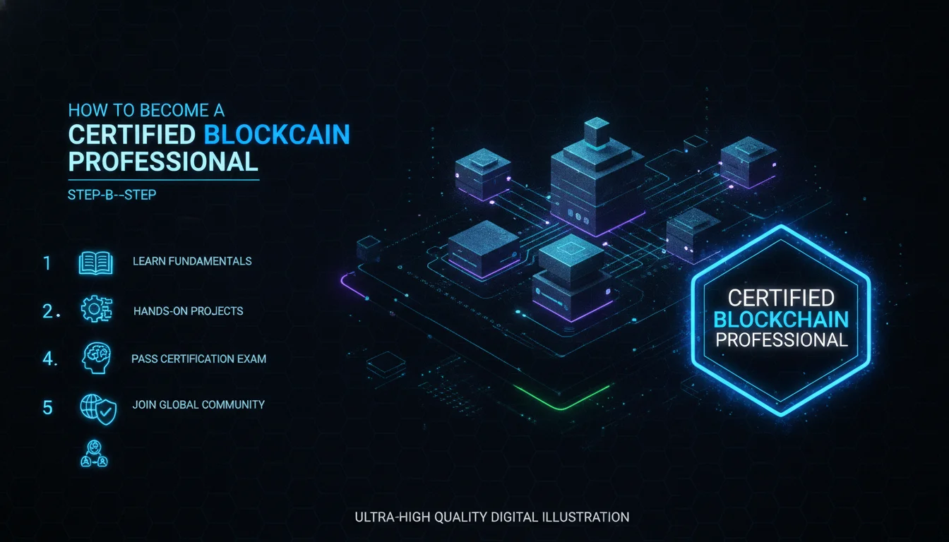 Concept illustration for How to Become a Certified Blockchain Professional: Step-by-Step