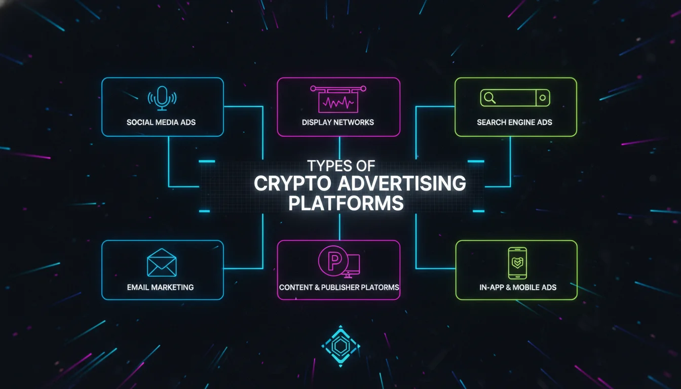 Types of Crypto Advertising Platforms — illustrated overview