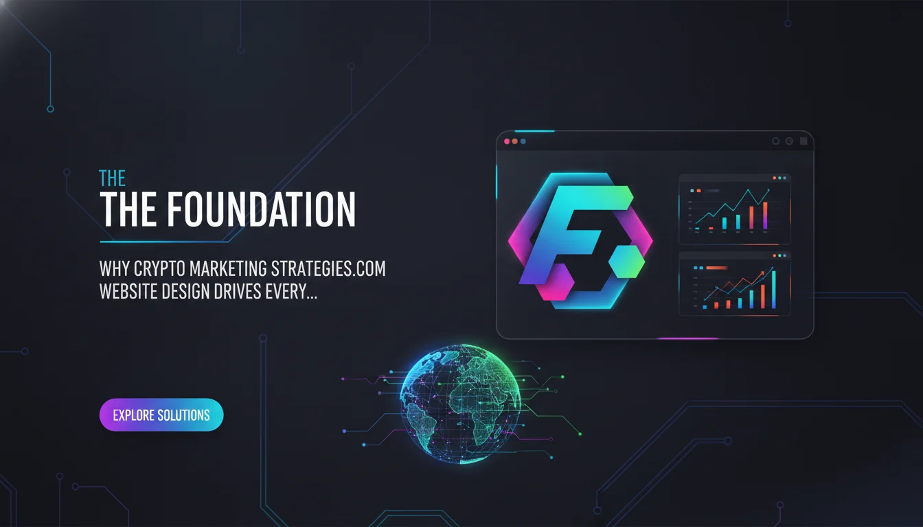 Illustration of The Foundation: Why Crypto Marketing Strategies.com Website Design Drives Every Other Tactic