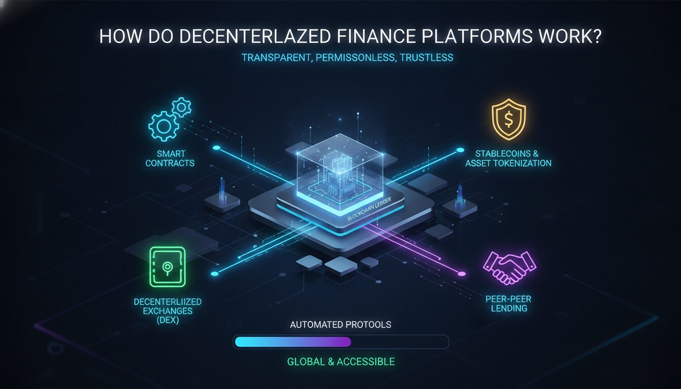 How Do Decentralized Finance Platforms Work? — illustrated overview