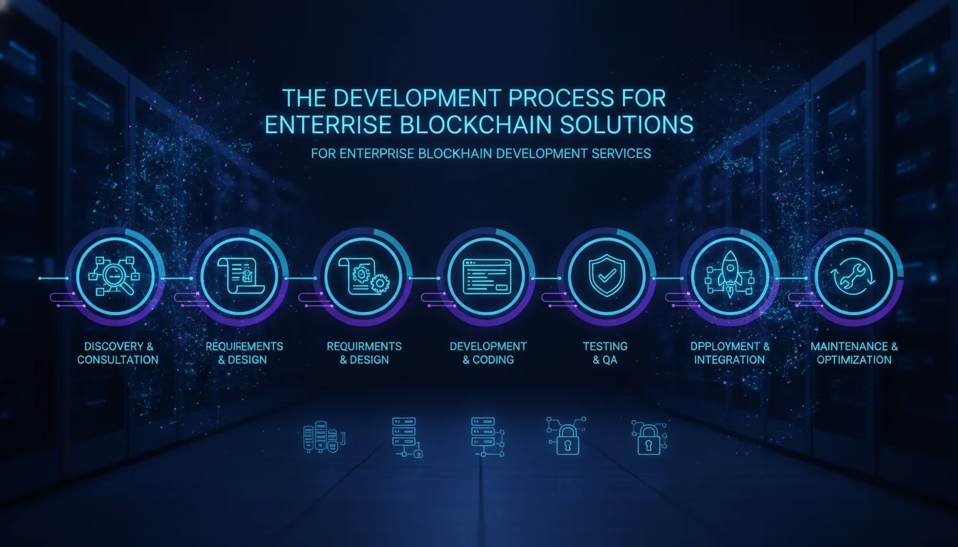 Concept illustration for The Development Process for Enterprise Blockchain Solutions