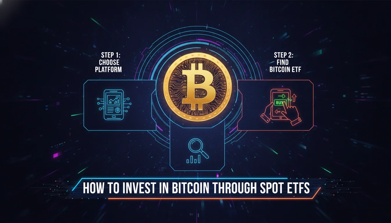 Concept illustration for How to Invest in Bitcoin Through Spot ETFs