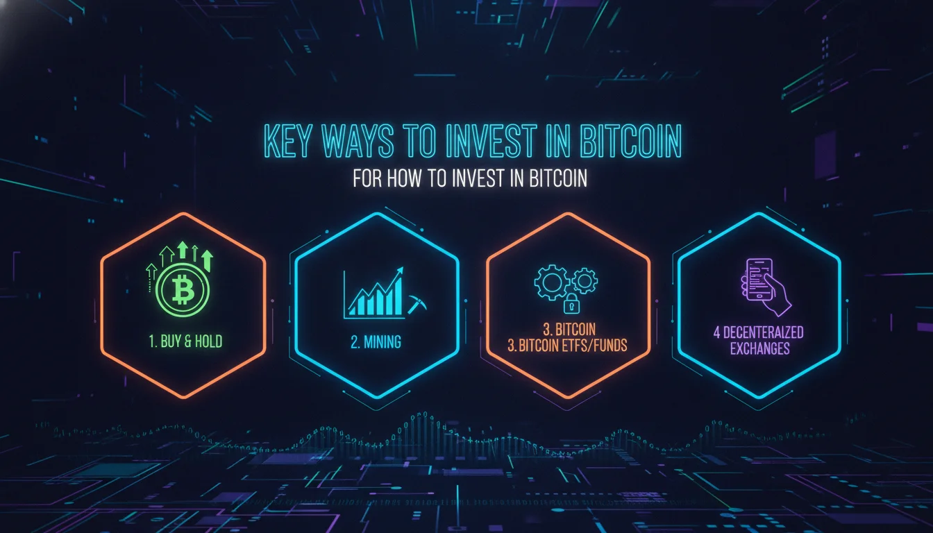 Key Ways to Invest in Bitcoin — illustrated overview
