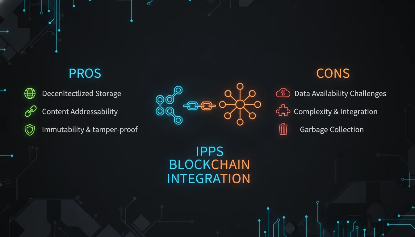 Visual guide to Pros and Cons of IPFS Blockchain Integration