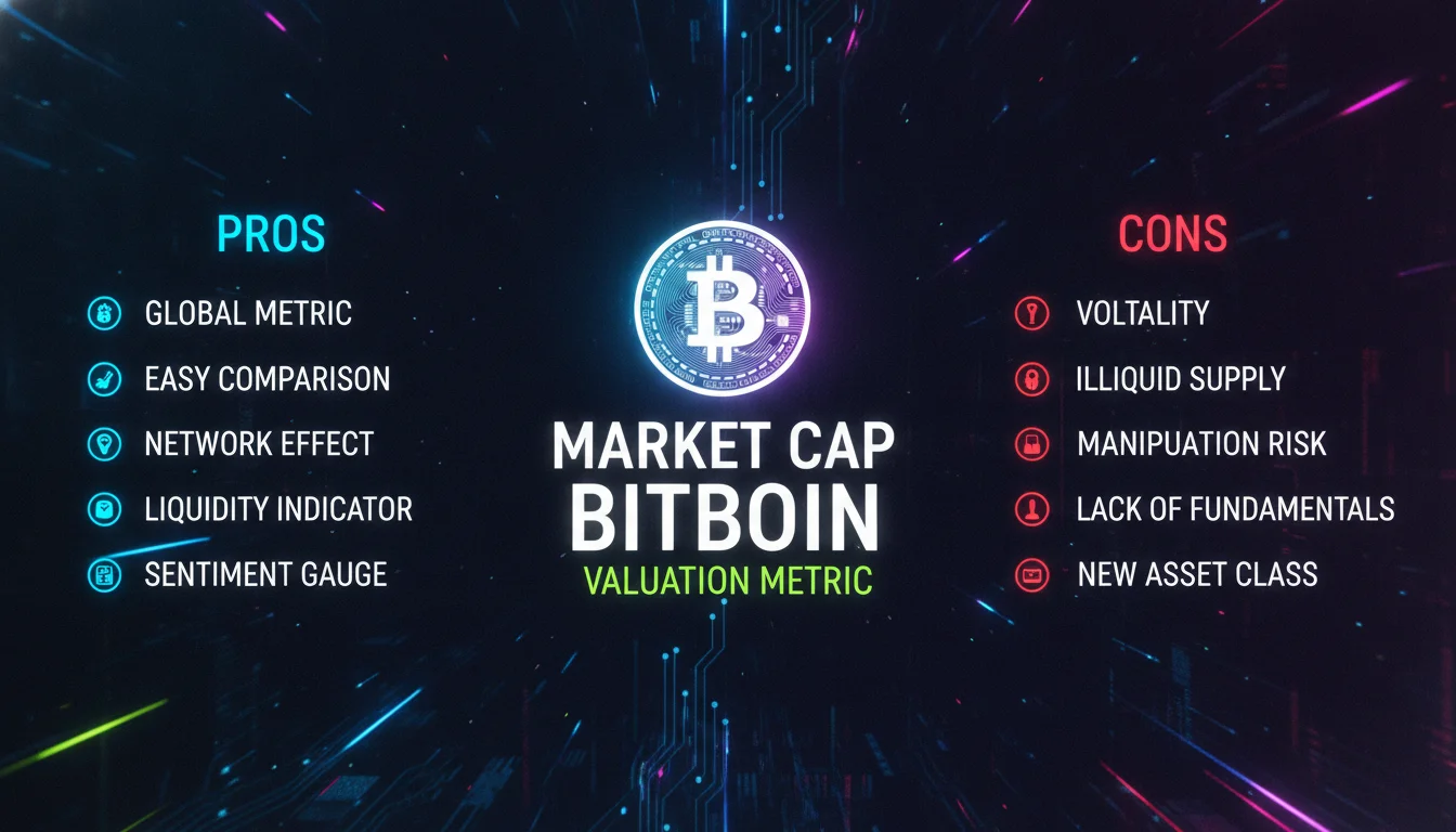 Pros and Cons of Using Market Cap Bitcoin as a Valuation Metric — illustrated overview