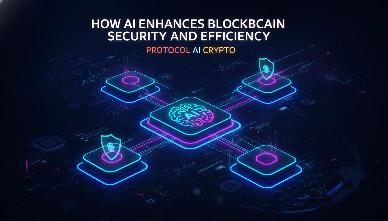 Concept illustration for How AI Enhances Blockchain Security and Efficiency