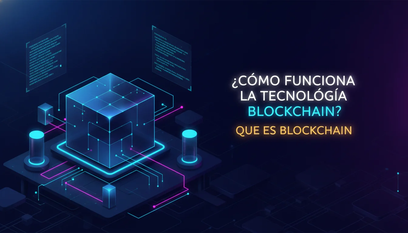 Visual guide to ¿Cómo funciona la tecnología blockchain?