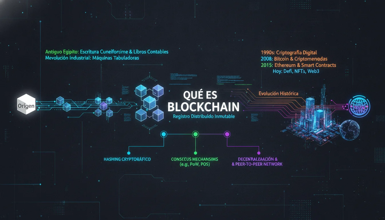 Origen y evolución histórica — illustrated overview