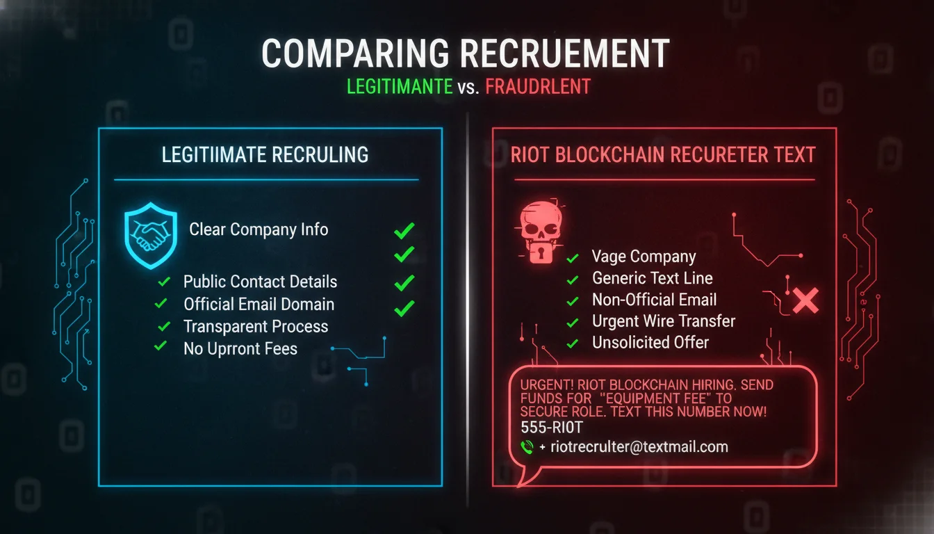 Concept illustration for Comparing Legitimate Recruiting vs. the Riot Blockchain Recruiter Text