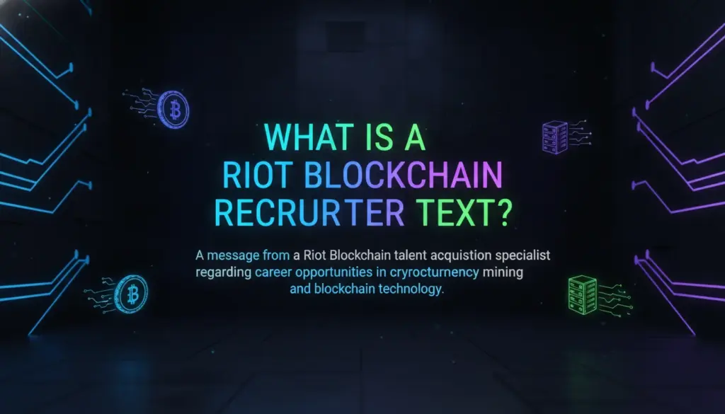 Riot Blockchain Recruiter Text: Scam Warning for 2026