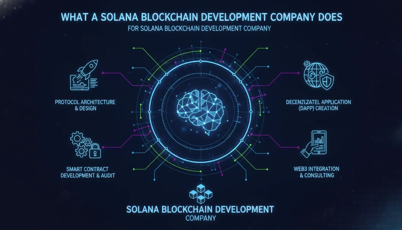 What a Solana Blockchain Development Company Does — illustrated overview