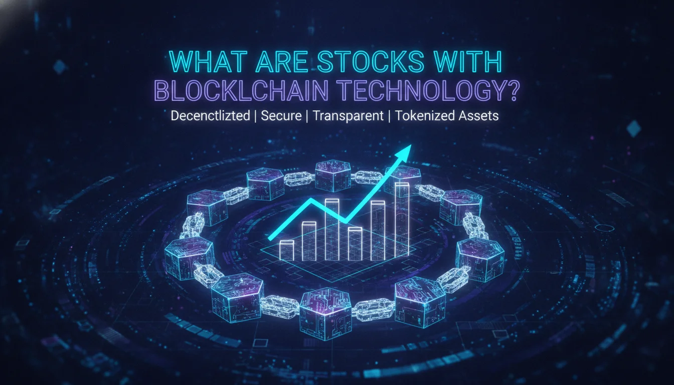 Illustration of What Are Stocks with Blockchain Technology?