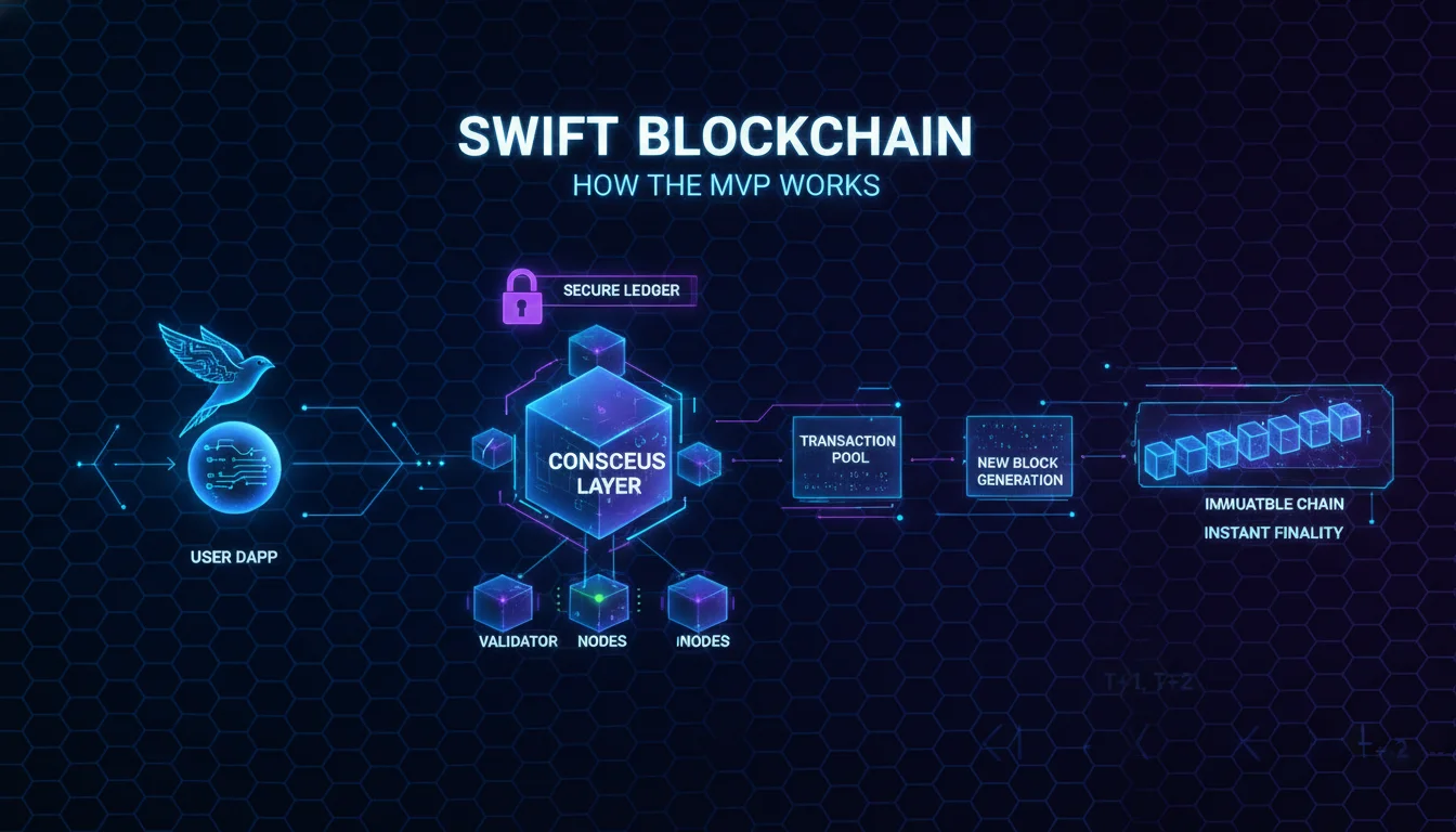 How the Swift Blockchain MVP Works — illustrated overview