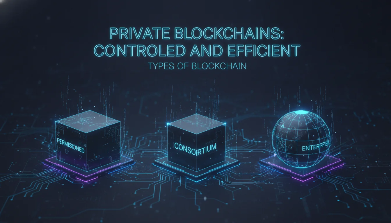 Concept illustration for Private Blockchains: Controlled and Efficient