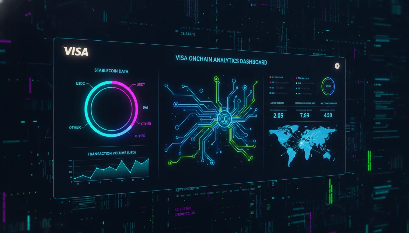 Concept illustration for Visa Onchain Analytics Dashboard and Stablecoin Data