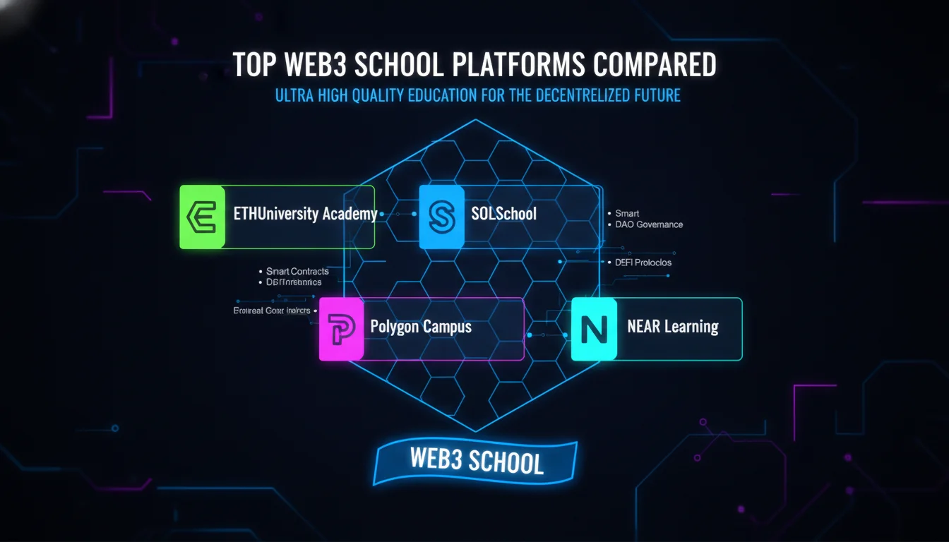 Visual guide to Top web3 school Platforms Compared