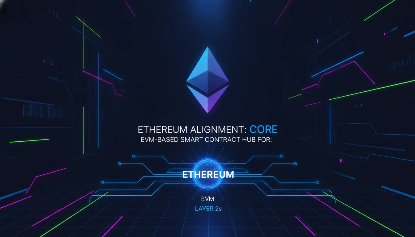 Concept illustration for Ethereum Alignment: Core as an EVM-Based Smart Contract Hub